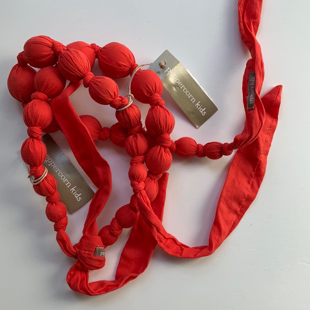 Peppercorn Kids fabric beaded necklace nwt